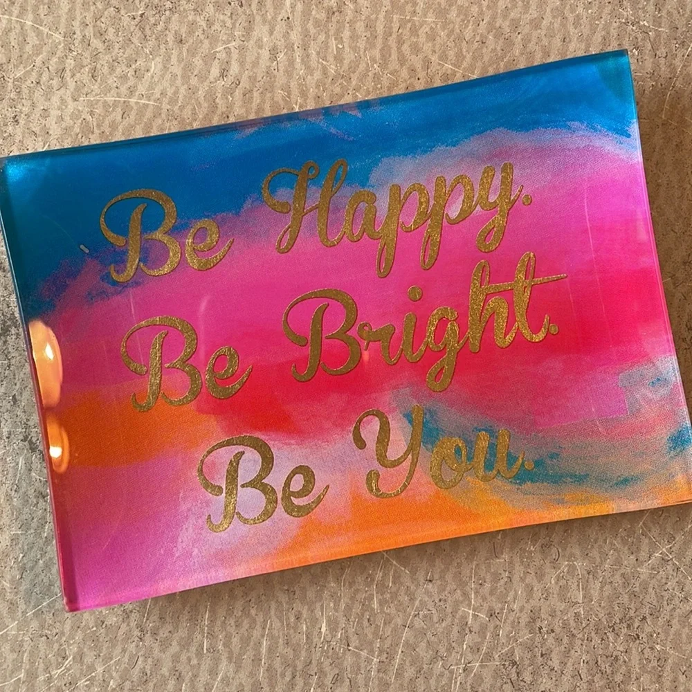 Francesca’s Be Happy Be Bright Be You Glass Tray